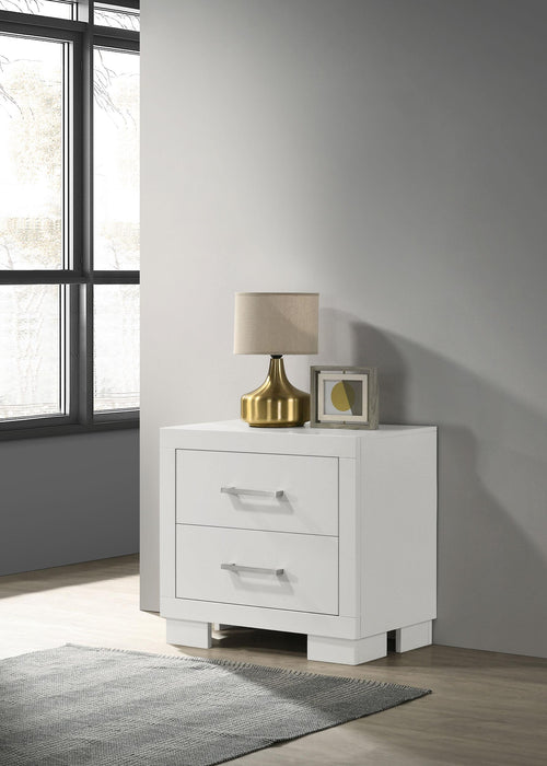 Jessica 2-drawer Nightstand White image