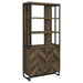 Millbrook 2-door Bookcase Rustic Oak Herringbone and Gunmetal image