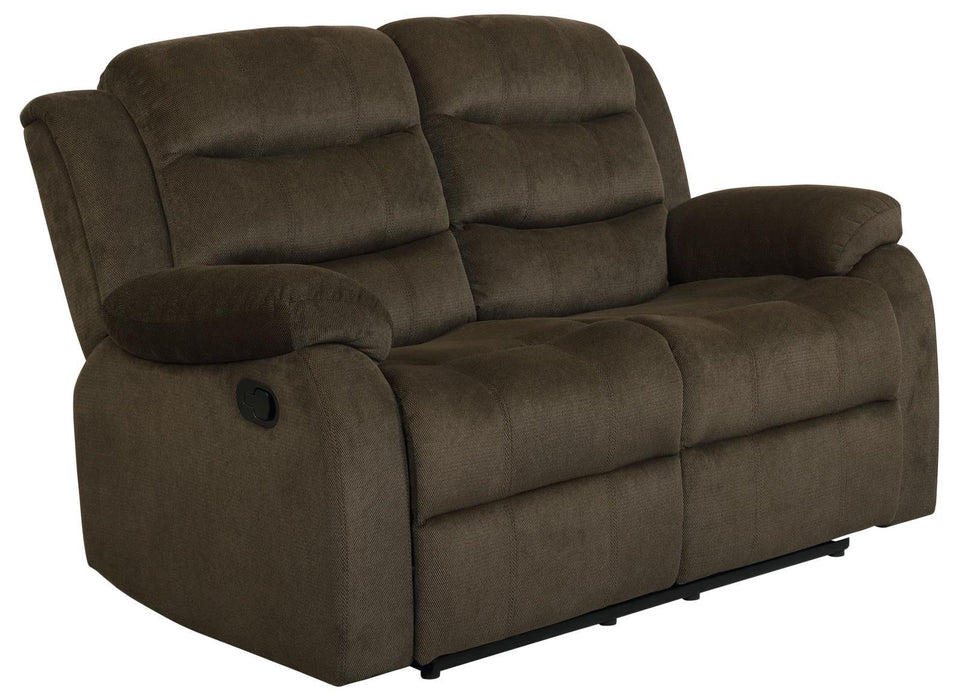 Rodman Pillow Top Arm Motion Loveseat Olive Brown