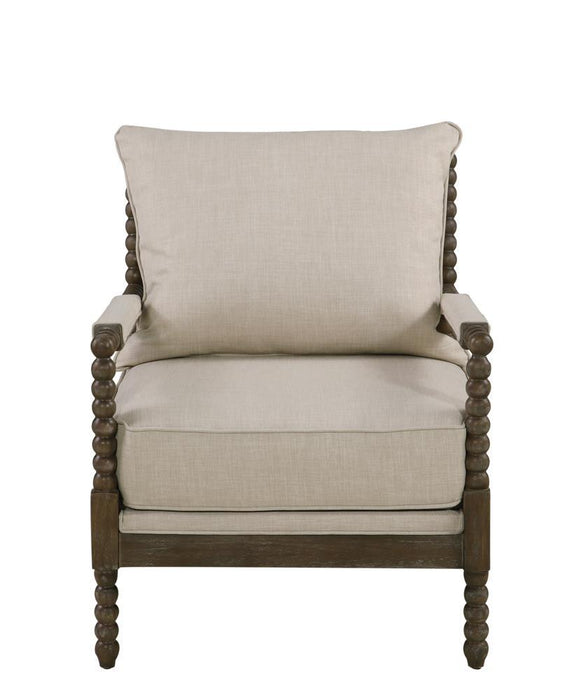 Blanchett Cushion Back Accent Chair Beige and Natural